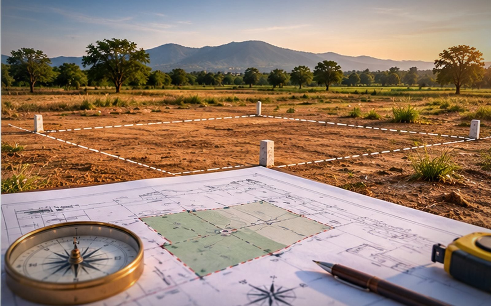 An open plot of land